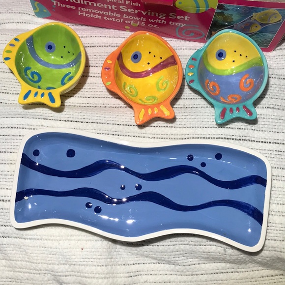 Tropical Fish Condiment Serving Set - Picture 3 of 6